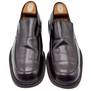 Coach Mens 12D Carson Slip-On Loafers Classic Dress Shoes Brown Leather Italy